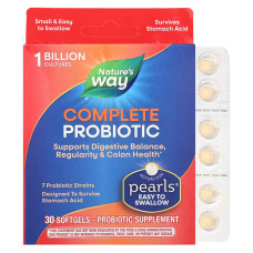 Пробиотики 1 млрд КУО, Nature's Way Complete Probiotic Pearls, 30 гелевых капсул