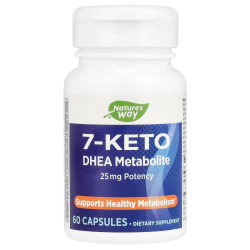 7-Кето ДГЕА 25 мг, Nature's Way 7-KETO DHEA Metabolite, 60 веганских капсул