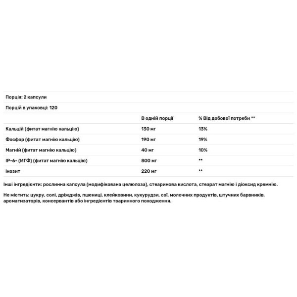 Фітинова кислота (ІР-6 інозитол), Cell Forte, IP-6 & Inositol, Nature's Way, 240 веганських капсул