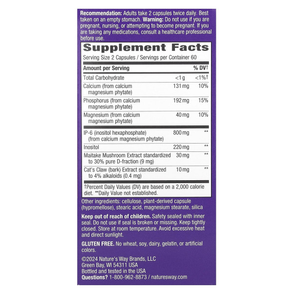 Фітинова кислота, Cell Forté® MAX 3 Blend, Nature's Way, 120 веганських капсул