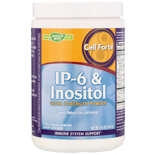 Інозітол IP-6 (фітинової кислота), IP-6 & Inositol, Nature's Way, порошок, смак цитруса, 414 гр