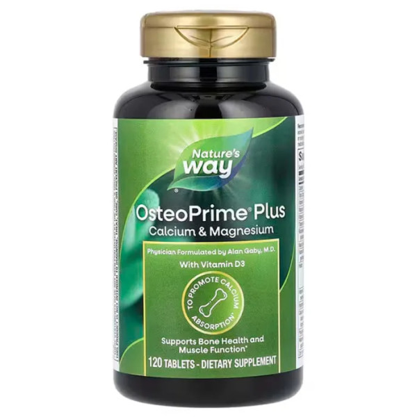 Вітаміни та мінерали для кісток, OsteoPrime Plus, Nature's Way, плюс кальцій та магній, 120 таблеток