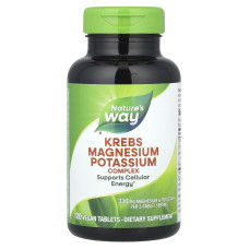 Магній та калій, Nature's Way Krebs Magnesium Potassium Complex, 120 веганських таблеток