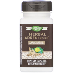 Трав'яна підтримка, Nature's Way Herbal Adrenergize, адаптогени, 60 капсул