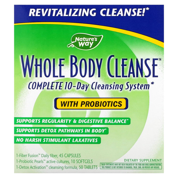 Очищення організму, Whole Body Cleanse, Nature's Way, повна 10-денна система очищення, програма з 3 частин