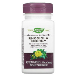 Родіола для енергії 205 мг, Rhodiola Energy Enzymatic Therapy (Nature's Way), 40 веганських капсул