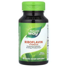 Рибофлавин витамин B2 400 мг, Riboflavin Vitamin B2 Nature's Way, 30 таблеток