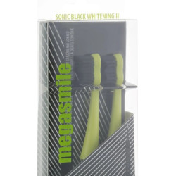 Насадки для звукової гідроактивної зубної щітки, Megasmile Sonic Black Whitening II, жовті, 2 шт.