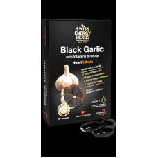 Чорний часник із вітамінами групи B, Herbs BLACK GARLIC with Vitamins B-Group Swiss Energy, 20 капсул