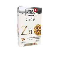 Цинк 15 мг, ZINC blister Swiss Energy, 30 веганських капсул