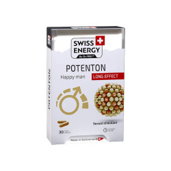 Підтримка потенції для чоловіків, Potenton blister Swiss Energy, комплекс пролонгованої дії, 30 веганських капсул