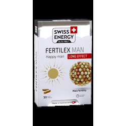 Підтримка фертильності для чоловіків, Swiss Energy Fertilex Men, пролонгована дія, 30 веганських капсул