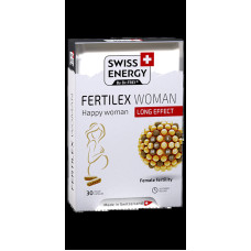 Підтримка фертильності для жінок, Fertilex Woman Swiss Energy, комплекс пролонгованої дії, 30 веганських капсул