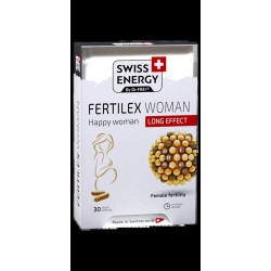 Підтримка фертильності для жінок, Fertilex Woman Swiss Energy, комплекс пролонгованої дії, 30 веганських капсул