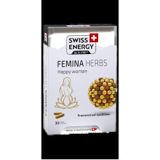 Підтримка при ПМС, FEMINA HERBS Swiss Energy, стандартизований екстракт вітексу, 30 веганських капсул