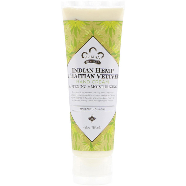Крем для рук (індійська конопля і гаїтянський ветивер), Hand Cream, Nubian Heritage, 118 г