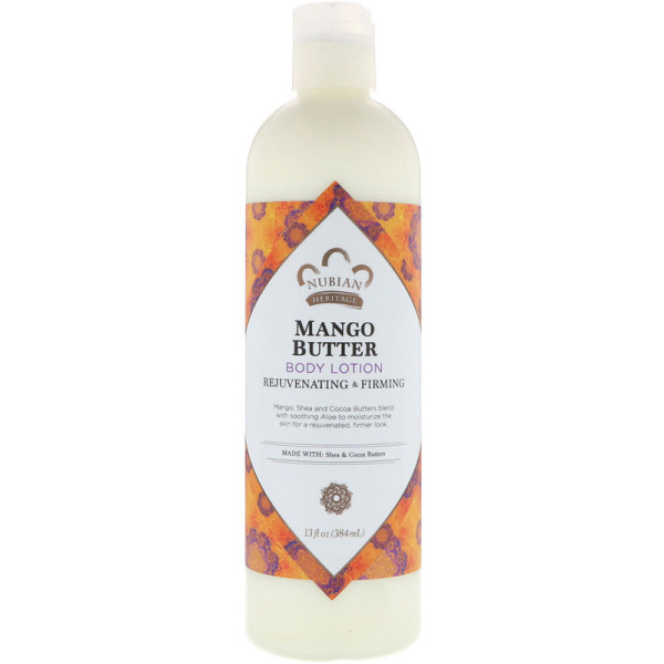 Лосьйон для тіла (масло манго), Body Lotion, Nubian Heritage, омолоджуючий і зміцнюючий, 384 мл