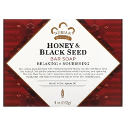 Мыло с медом и черным тмином, Nubian Heritage Honey & Black Seed Bar Soap, 142 гр.
