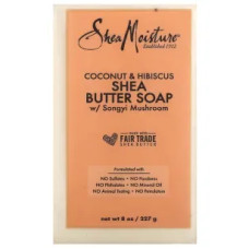 Мило з маслом ши, Shea Butter Soap SheaMoisture, з кокосом та гібіскусом, 227 г