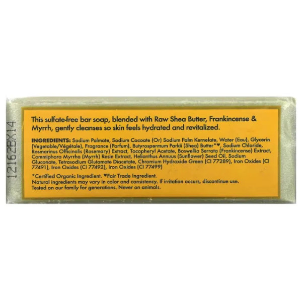 Мило з сирої олії ши з ладаном та миррою, Raw Shea Butter Bar Soap, SheaMoisture, 227 г
