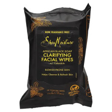Салфетки для лица, Clarifying Facial Wipes SheaMoisture, очищающие, осветляющие, 30 шт
