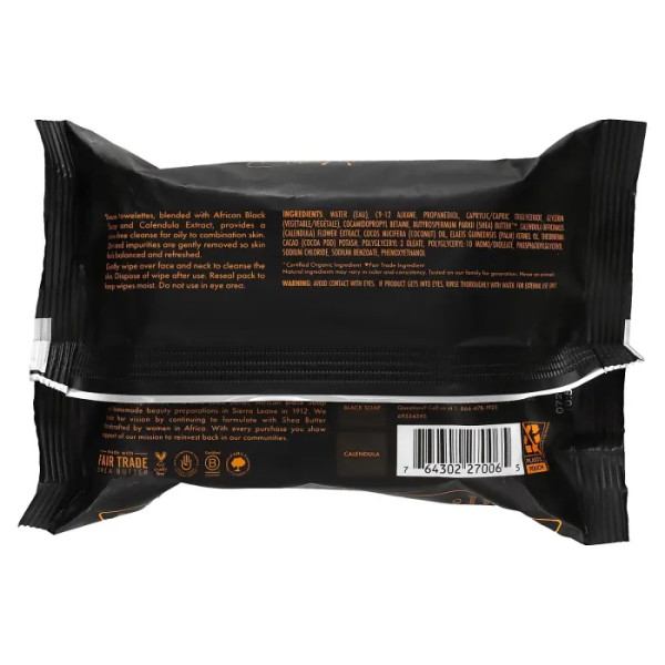 Серветки для обличчя, Clarifying Facial Wipes, SheaMoisture, очищаючі, освітляючі, 30 шт