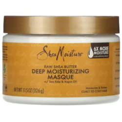 Маска для волосся, Raw Shea Butter Deep Moisturizing Masque SheaMoisture, з морськими водоростями та аргановим маслом, 326 г