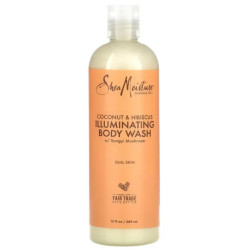 Гель для душа осветляющий, SheaMoisture Illuminating Body Wash, кокос и гибискус 384 мл