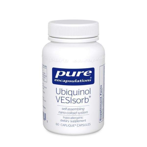 Убіхінол, Ubiquinol VESIsorb, Pure Encapsulations, 60 капсул