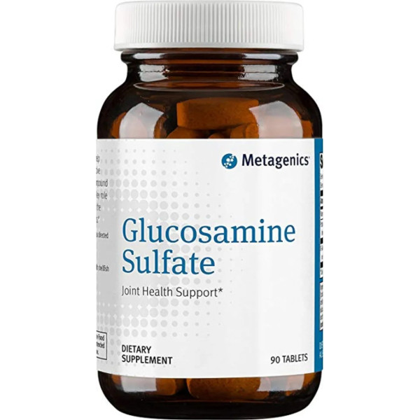 Глюкозамін сульфат, Glucosamine Sulfate, Metagenics, для здоров'я суглобів та хрящів з вітаміном C, калієм та D-глюкозаміном сульфатом, 90 таблеток