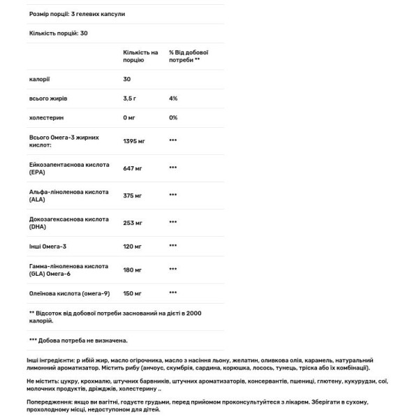 Омега 3 6 9, Triple Strength Omega Complex, GNC, тисяча сімсот двадцять п'ять мг, лимонний аромат, 90 гелевих капсул