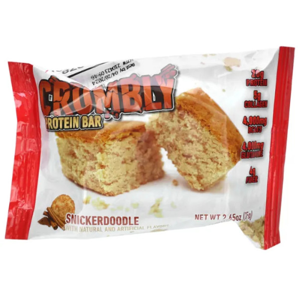 Протеїновий батончик, розсипчастий, Crumbly Protein Bar, Metabolic Nutrition, снікерс, 12 батончиків по 75 г у кожному