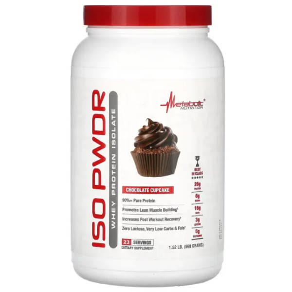 Ізолят сироваткового протеїну, ISOpwdr, Metabolic Nutrition, шоколадний кекс, 690 г
