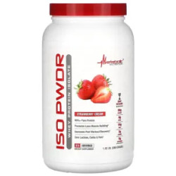 Сывороточный протеин изолят, ISOpwdr Metabolic Nutrition, клубничный крем, 690 г