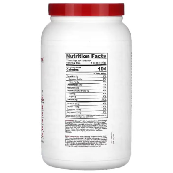 Ізолят сироваткового протеїну, ISOpwdr, Metabolic Nutrition, полуничний крем, 690 г