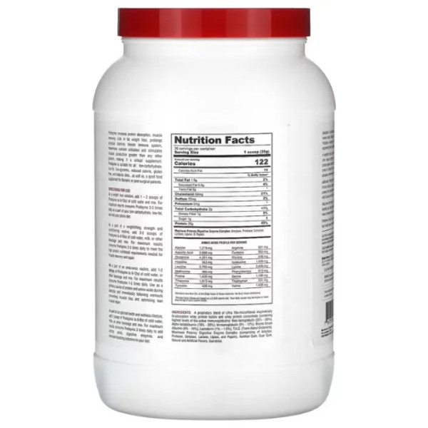 Сироватковий протеїн, спеціалізований, Protizyme, Metabolic Nutrition, нарощує м'язову масу та прискорює метаболізм, ванільний торт, 910 г