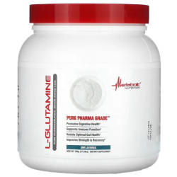 L глутамін порошок без смаку, Metabolic Nutrition L-Glutamine, 500 г