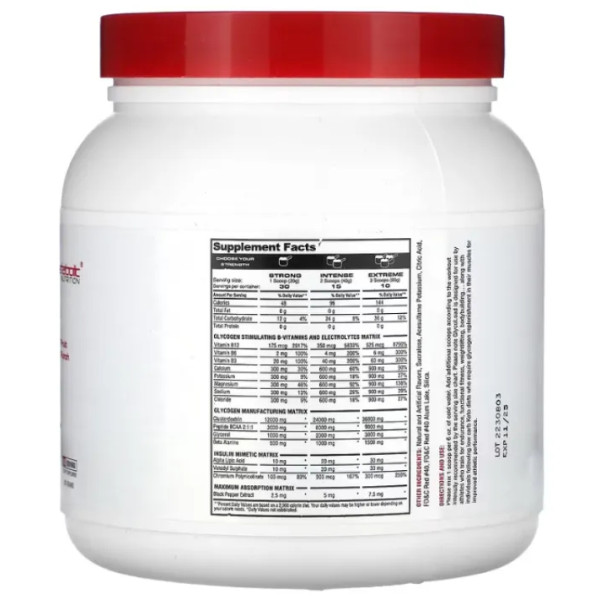 Посттренувальна формула, GlycoLoad, Metabolic Nutrition, збільшує м'язову силу та витривалість, фруктовий пунш, 600 г