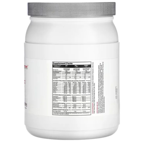 Посттренувальна формула, GlycoLoad, Metabolic Nutrition, збільшує м'язову силу та витривалість, зелене яблуко, 600 г