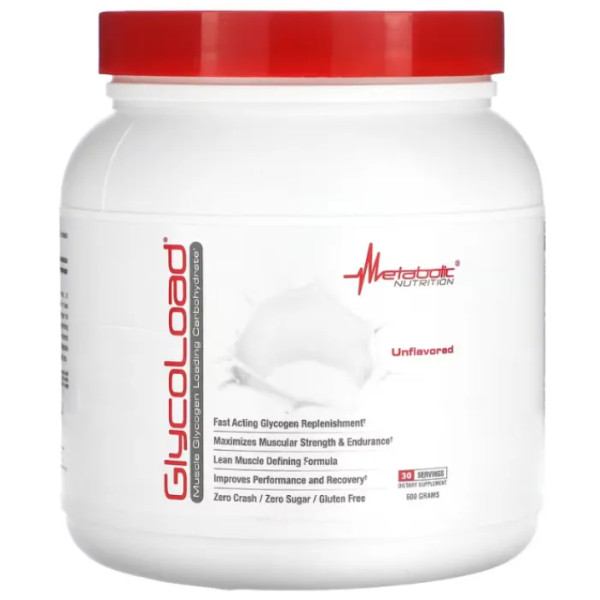 Посттренувальна формула, GlycoLoad, Metabolic Nutrition, збільшує м'язову силу та витривалість, без смаку, 600 г