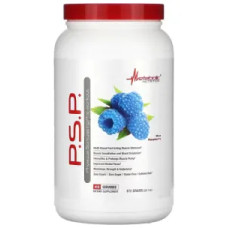 Передтренувальний комплекс, швидкодіючий стимулятор м'язів, смак синя малина, PSP Pre-Workout Metabolic Nutrition, порошок, 672 г