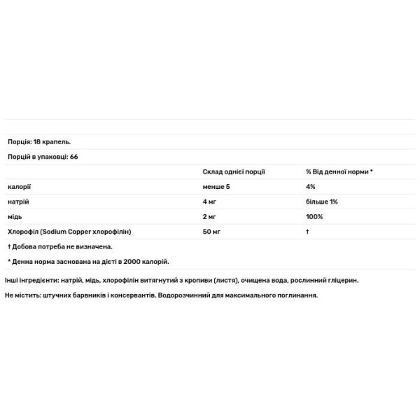 Рідкий хлорофіл, концентрат, Chlorophyll Concentrate, Herbs Etc., без спирту, 30 мл.