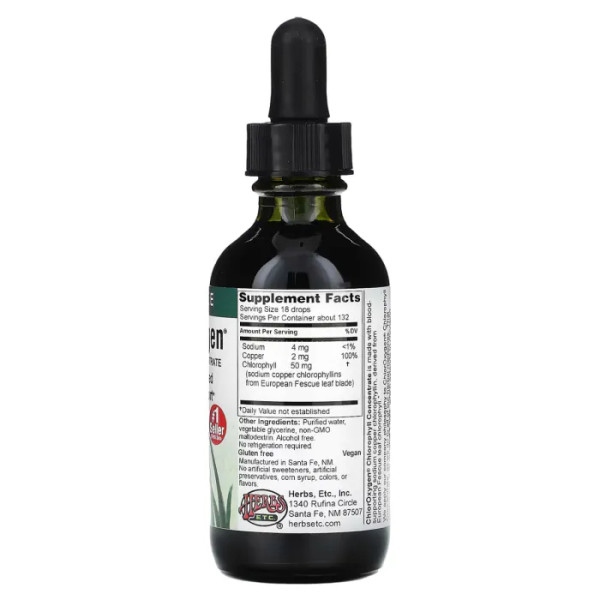 Концентрат хлорофілу, Chlorophyll Concentrate, Herbs Etc., без спирту, 59 мл