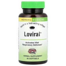 Здорова респіраторна система, Herbs Etc Loviral, 60 гелевих капсул