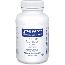 Кальцій магній цитрат, Calcium Magnesium (citrate) Pure Encapsulations, 90 капсул