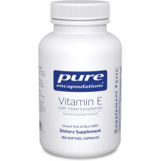 Витамин E со смешанными токоферолами, Pure Encapsulations Vitamin E, 180 капсул
