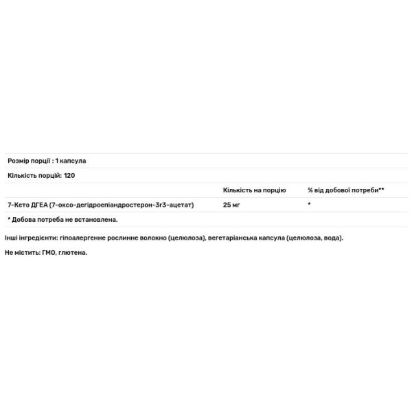 7-Кето Дегідроепіандростерон, 7-Keto DHEA, Pure Encapsulations, для підтримки термогенезу та здорового організму, 25 мг, 120 капсул