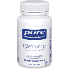 L-метіонін, l-Methionine Pure Encapsulations, підтримка суглобів печінки та нервової системи, 60 капсул