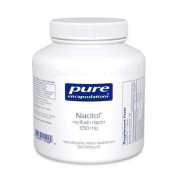 Ніацин без почервоніння 650 мг, Niacitol Pure Encapsulations, 180 капсул