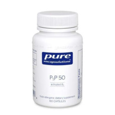 Вітамін B6 P5P 50, Pure Encapsulations P5P 50 (vitamin B6), підтримка метаболізму, 180 капсул